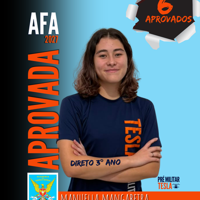 Manuella Mangabeira — Aprovada direto para o 3º ano na AFA